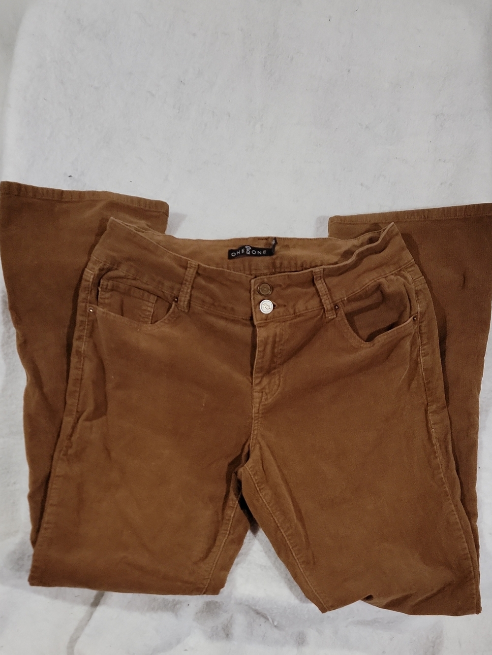 one 5 one Women's Straight-Leg Corduroy Jeans in Chestnut Brown Stretch